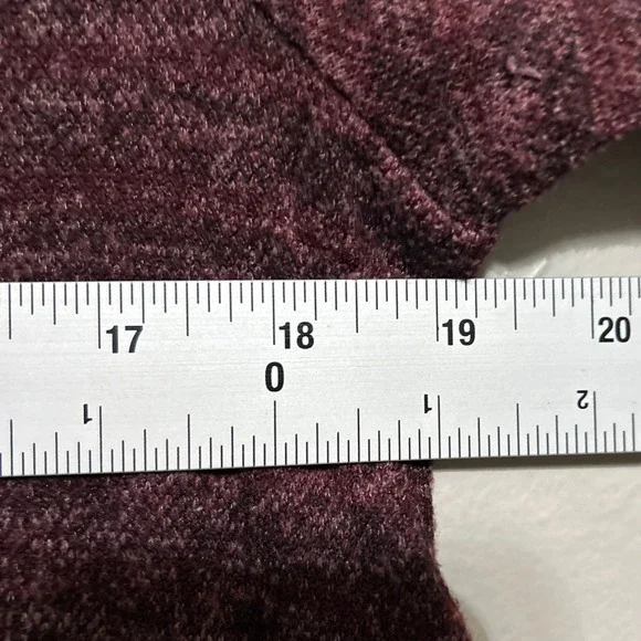 Maurices Women's Cardigan S Burgundy Marled Cowl Neck High Low Sweater Top Cape - Picture 8 of 9